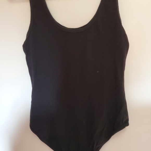 Women's Black Bodysuit with American Flag Design - Picture 4 of 6